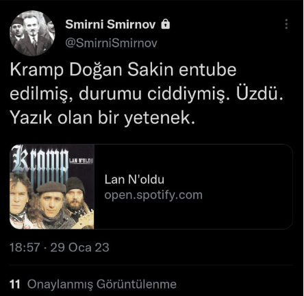 dogan sakin entube edildi durumu ciddi